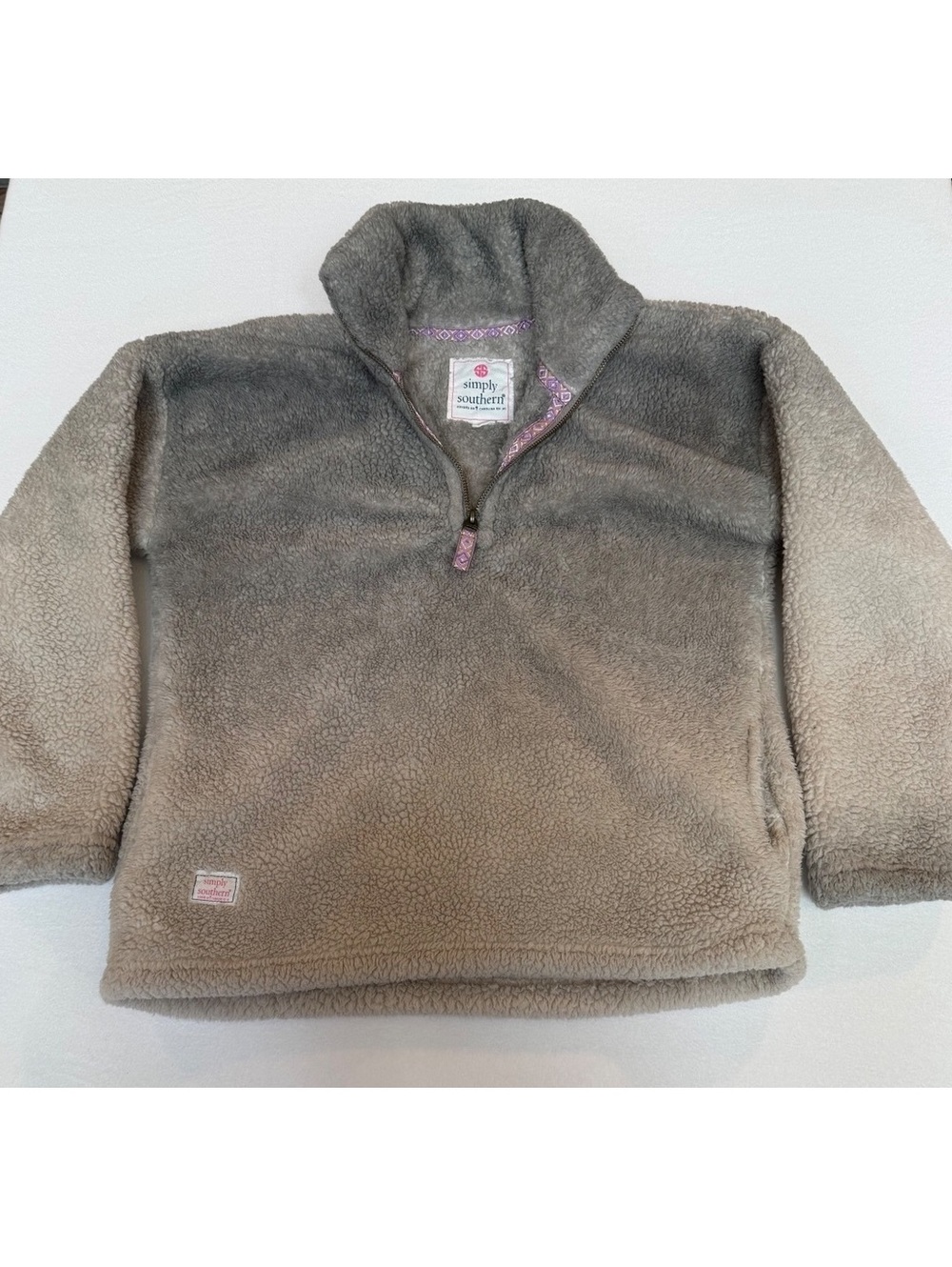 Simply Southern Women's Small Half-Zip Fleece Pullover Sweater